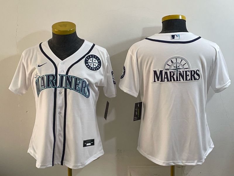 Youth 2026 Seattle Mariners Blank White Game Nike MLB Jersey style 0010